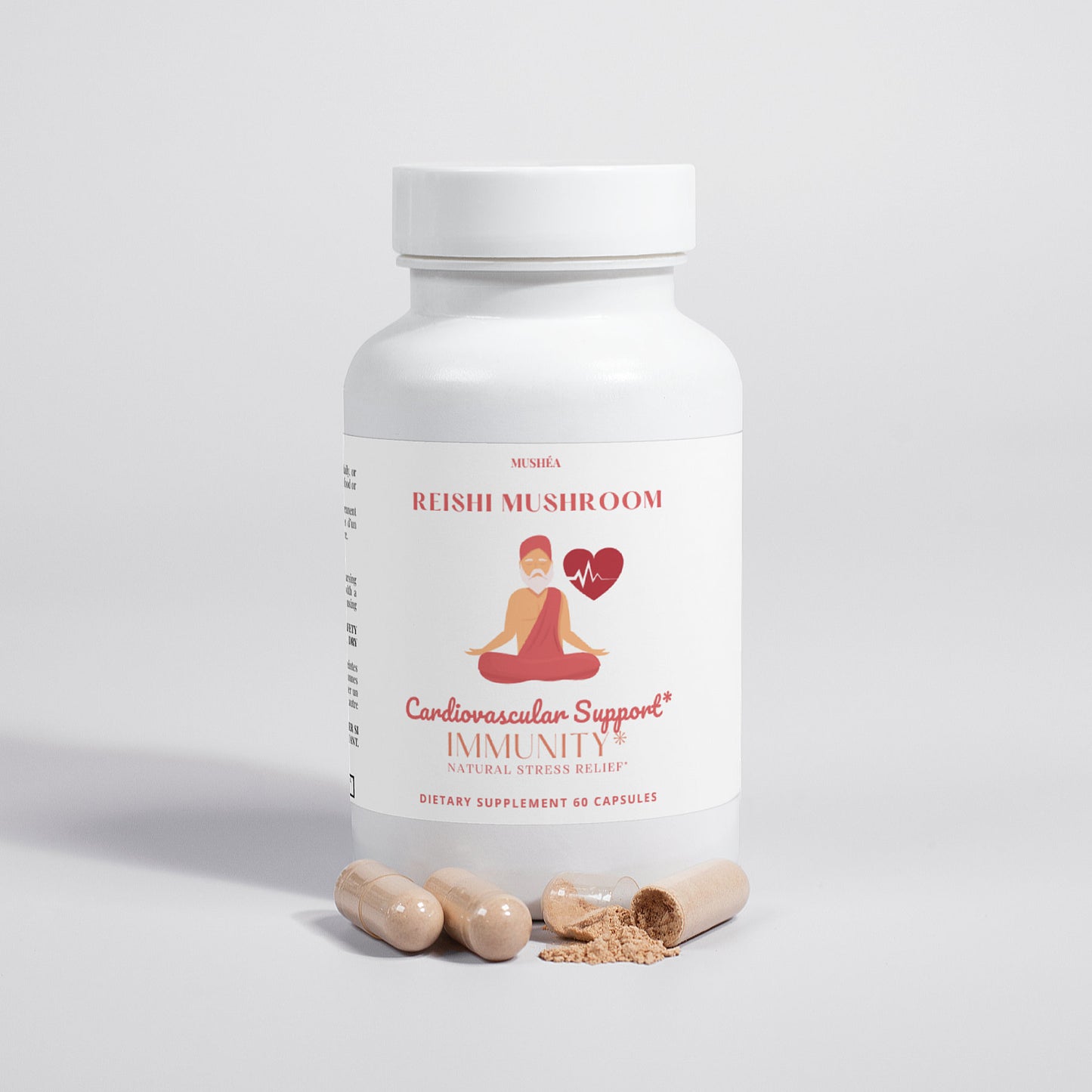 Reishi Mushroom Capsules for Stress Relief & Relaxation