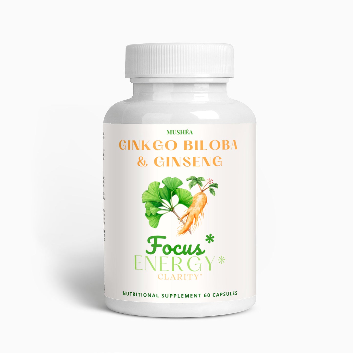 Brain Focus & Memory Support Capsules with Ginkgo & Ginseng