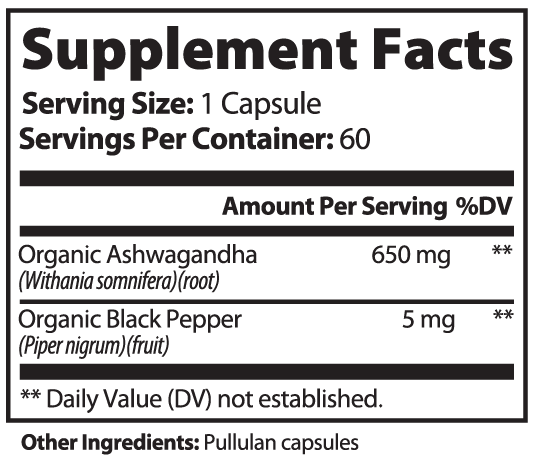 Ashwagandha Capsules for Stress Relief, Calm & Daily Balance