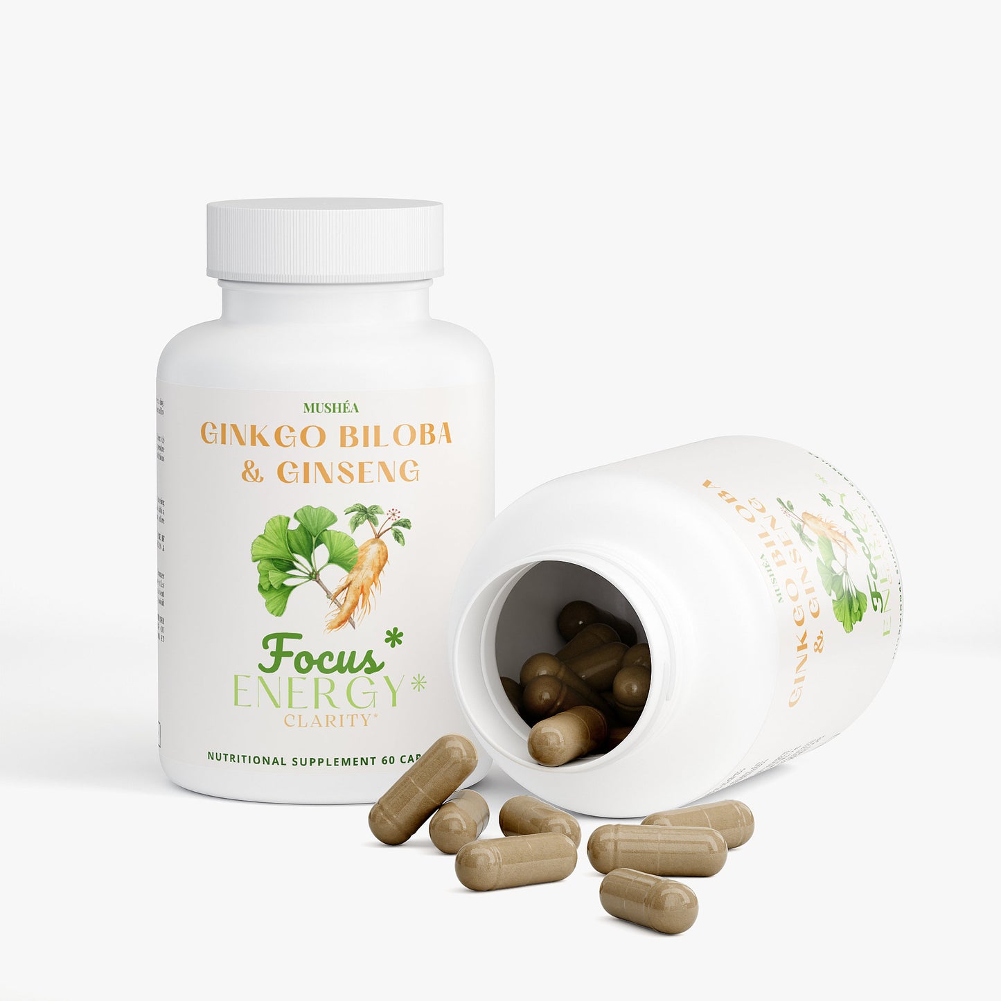 Brain Focus & Memory Support Capsules with Ginkgo & Ginseng
