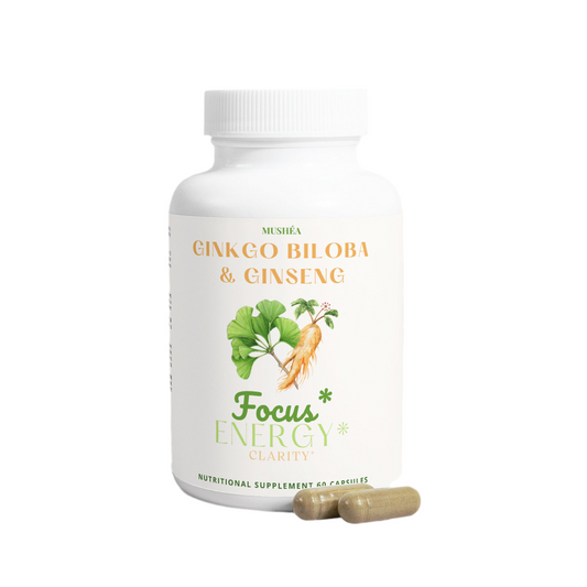 Brain Focus & Memory Support Capsules with Ginkgo & Ginseng